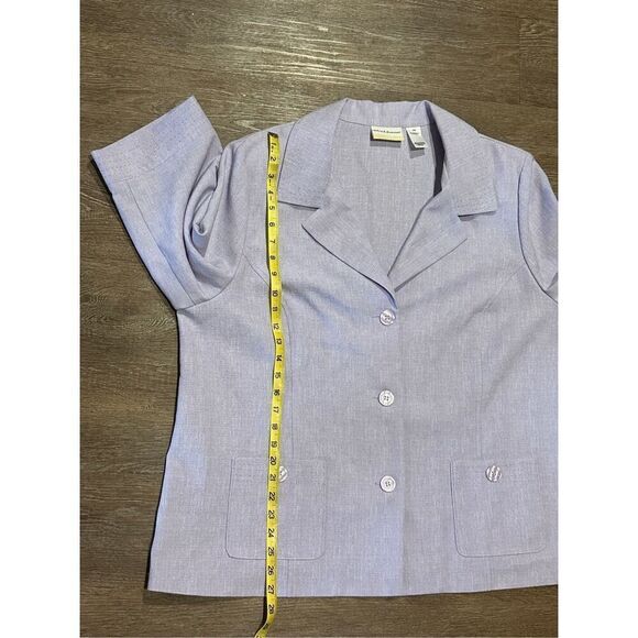 Alfred Dunner Lilac lavender purple 3/4 sleeve jacket blazer 18W - Picture 9 of 9